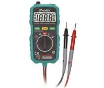 MT-1508 Polímetro digital autorrango de bolsillo con detector de corriente alterna y linterna