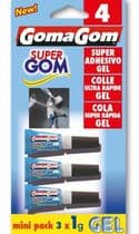PG-004 Pegamento Goma Gom super adhesivo gel pack 3 tubos de 1 gramo