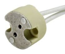 PL-070 Portalámparas cerámico casquillo Bi-Pin para bombillas G4, G5.3 y G6.35
