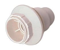 PL-088B Portalamparas blanco casquillo E14 con rosca y arandela