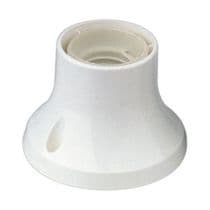 PL-090B Portalámparas para pared blanco casquillo E27 recto