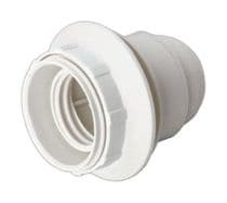 PL-093B Portalámparas blanco casquillo E27 con rosca y arandela