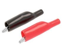 PZ-018 Juego de 2 pinzas cocodrilo roja y negra para banana 2mm