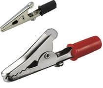 PZ-060 Pinzas cocodrilo 55mm para acoplar banana 4mm