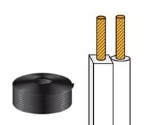 R-7B/P Cable de altavoz 2x0,50mm Blanco polarizado, rollo de 100m ó trozo por metros
