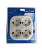 REGLE-152381 Base multiple 4 enchufes schuko sin cable