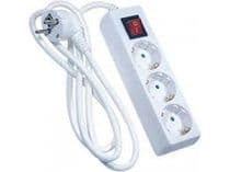 REGLE-3IC Regleta 3 bases schuko con interruptor, cable 1,5m