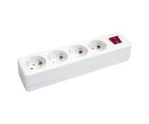 REGLE-4I Regleta 4 bases schuko con interruptor, sin cable 36.122/SC