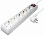 REGLE-6IC Regleta 6 bases schuko con interruptor, cable 1,5m