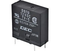 RL-090 Relé para soldar en circuito impreso 12Vcc 1 circuito NA 8A