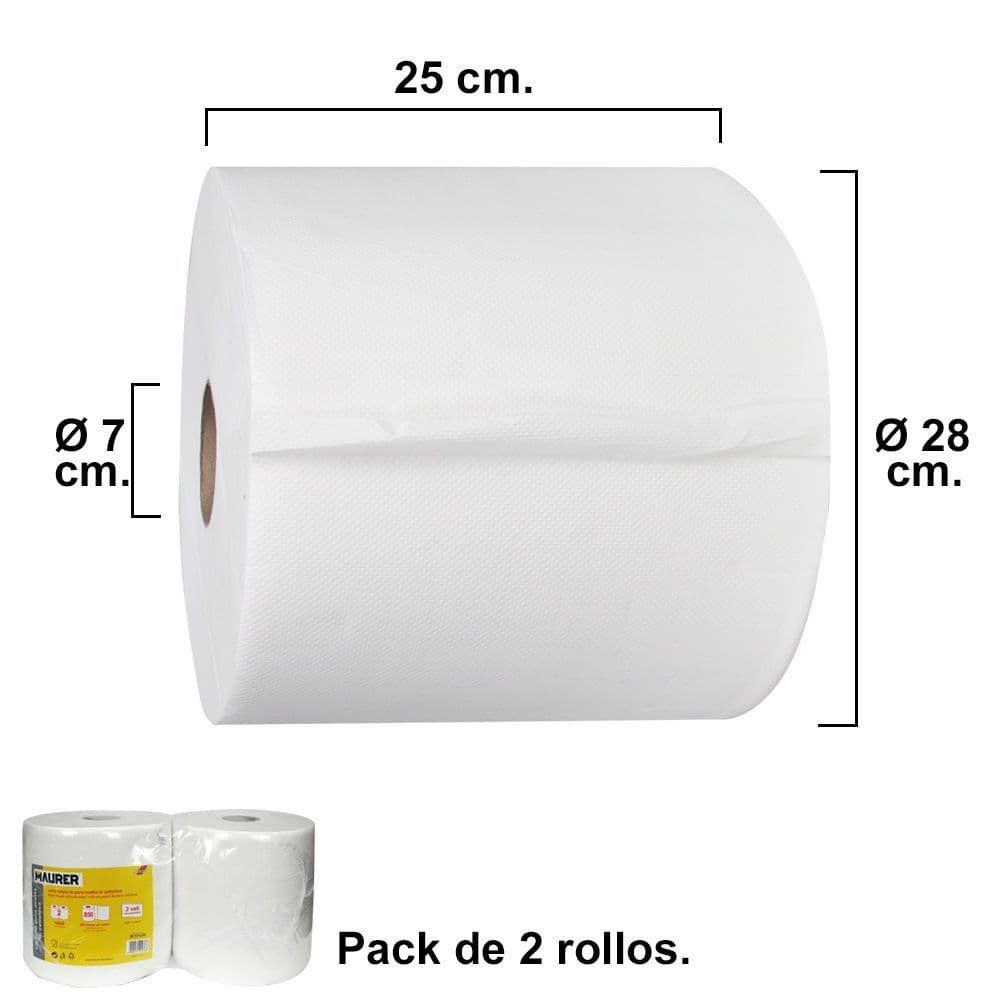 Rollo Papel Secamanos Industrial 850 Servicios Por Rollo 2 Rollos