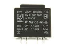 RQS-2309S Transformador 230Vac salida 2 x 9V/2,3VA