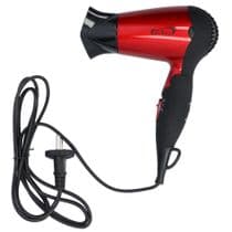 SEV1200R Secador de pelo interruptor 3 posiciones, mango abatible, tacto de goma, con accesorios