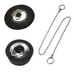Tapones de goma y cadenas
