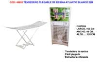 Tendedero Plegable Resina Con Alas 20M