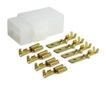 TF-1024 Kit conectores 4 vias con terminales Faston macho y hembra 6,3mm