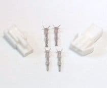 TF-2102 Kit conectores multipolares 2 vias con terminales machos y hembras crimpar