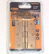 TOR-620343 Bisagras de 2,5" con tornillos, para puertas y ventanas de madera