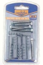 TOR-634864 Tornillos tirafondo hexagonal 6x40mm con tacos de 10mm