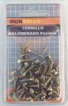 TOR-71598 Blister de tornillos rosca para madera 4x16mm cabeza Pozidriv