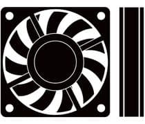 VEN-009 Ventilador 12Vcc con cojinete de fricción 60x60x25mm