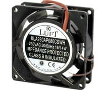 VEN-018 Ventilador con cojinete de fricción 230Vac LUFT, medidas 80x80x25mm