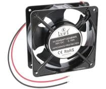 VEN-061 Ventilador 48Vcc 120x120x38mm Chasis Aluminio Rodamiento de Bolas