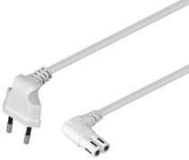 WIR-050CB Cable enchufe macho de red y conector de alimentación tipo (8) acodados blanco