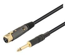 WIR-447 Conexión audio Jack 6,3mm macho mono a XLR hembra 2 metros