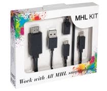 WIR-902 Conexión audio y video micro USB a HDMI para móviles con MHL