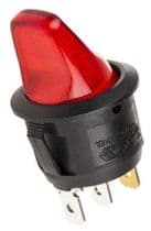 YP-419845 Interruptor de palanca luminoso rojo 1 circuito y 2 posiciones OFF/ON 16A/125Vca