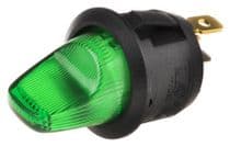YP-419855 Interruptor de palanca luminoso verde 1 circuito y 2 posiciones OFF/ON 16A/125Vca