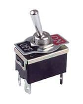 YP-467 Interruptor de palanca bipolar con 4 faston 2 posiciones 10A/250Vca