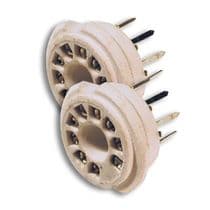 ZOC-09V Zocalo para valvula 9 pines para circuito impreso