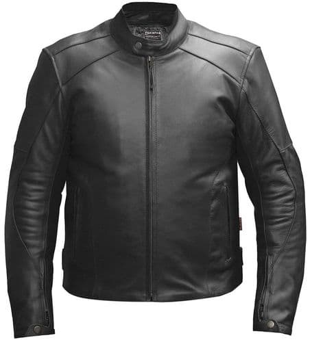 Mens Black Leather Motorcycle Jacket|Biker Leather Jacket|Men|ASSEN