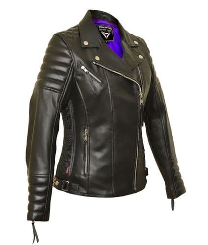 Classic Leather Motorbike Jacket|Womens Biker Jacket|Ladies LIMO