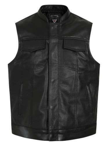Anarchy Leather Waistcoat|SOA Cut-Off|Leather Vest|JAX