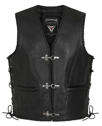 Buckle & Hand Plaited Leather Waistcoat|BRACE