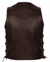 Brown Fish Hook Buckle & Braided Leather Waistcoat