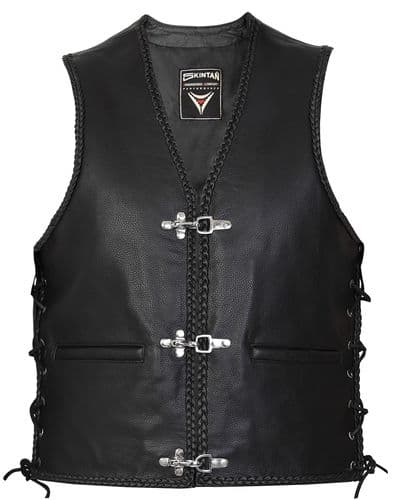 Buckle & Hand Plaited Leather Waistcoat|BRACE