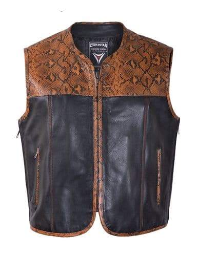 Anarchy Leather Waistcoat|SOA Cut-Off|Leather Vest|JAX