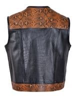 Anarchy Leather Waistcoat|SOA Cut-Off|Leather Vest|JAX