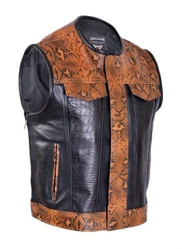 Anarchy Leather Waistcoat|SOA Cut-Off|Leather Vest|JAX