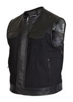 Anarchy Leather Waistcoat|SOA Cut-Off|Leather Vest|JAX