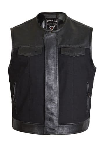 Anarchy Leather Waistcoat|SOA Cut-Off|Leather Vest|JAX