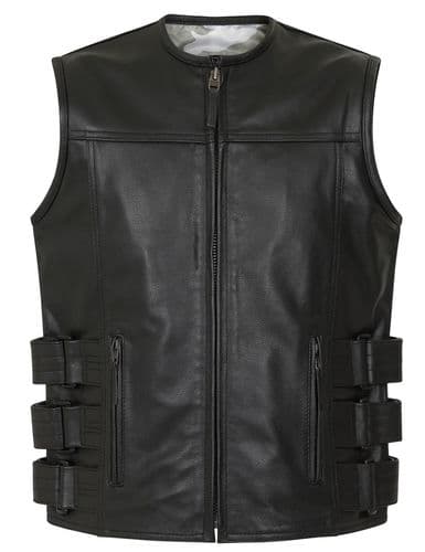 Anarchy Leather Waistcoat|SOA Cut-Off|Leather Vest|JAX