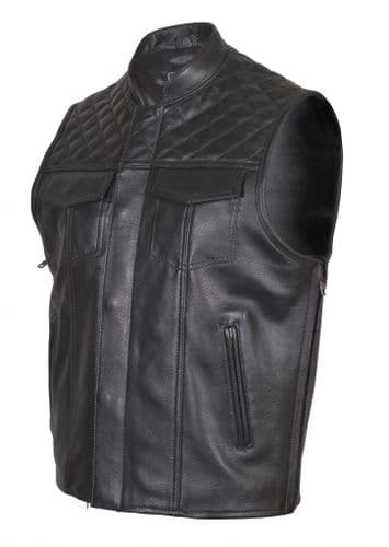 Grenadier - Men's Leather Motorcycle Waistcoat