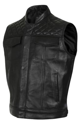 Anarchy Leather Waistcoat|SOA Cut-Off|Leather Vest|JAX