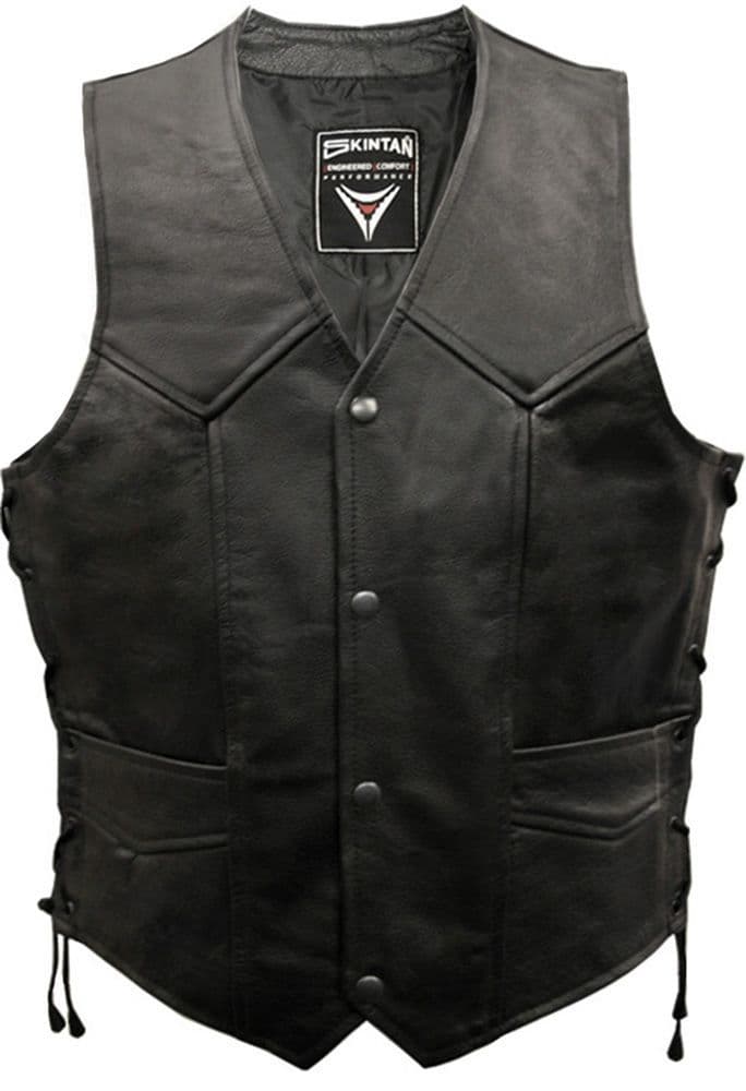 Lace Sided - Leather Waistcoat