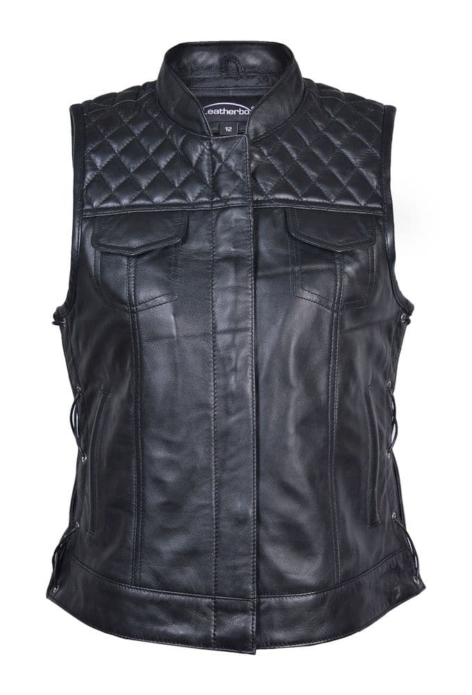 Lark - Women's Lace Sided Leather Waistcoat